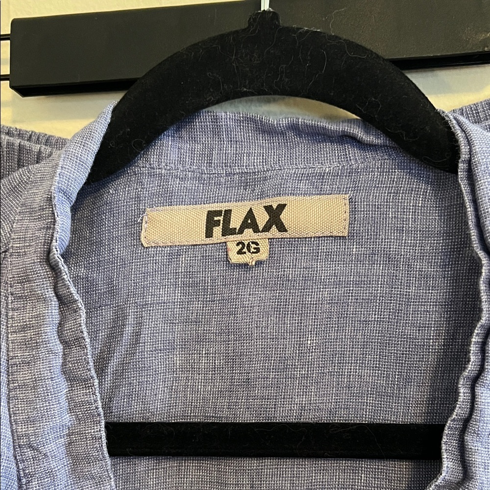 Flax Periwinkle Linen blouse - Picture 3 of 4